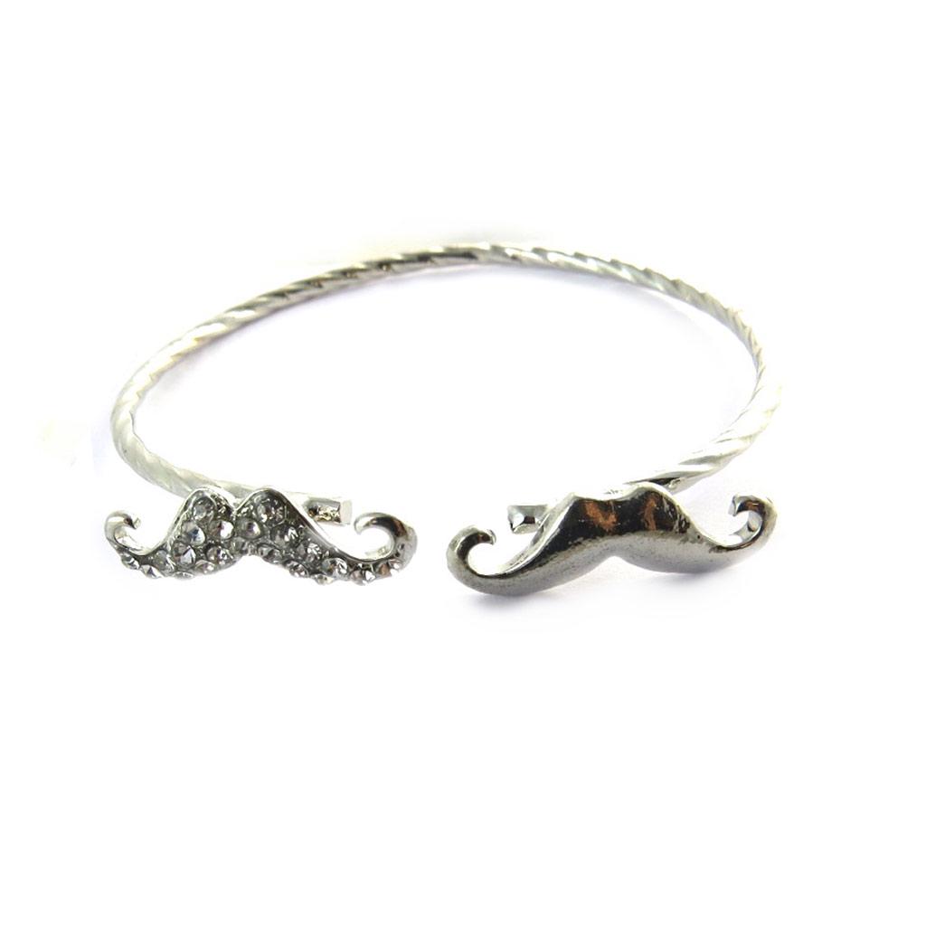 Les Trésors De Lily [N7192] - Silver 'Moustaches' Bracelet
