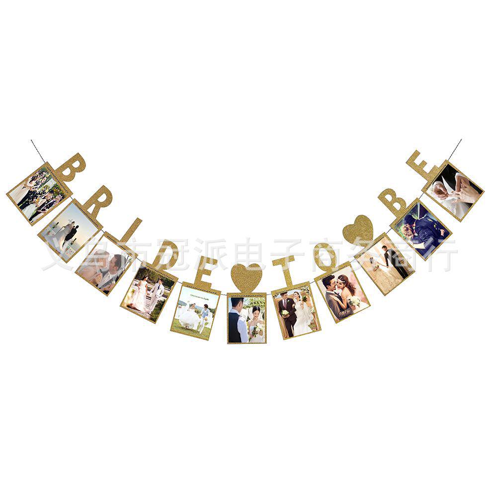 Bride-to-Be Photo Banner with Clips - Wedding Party Decoration