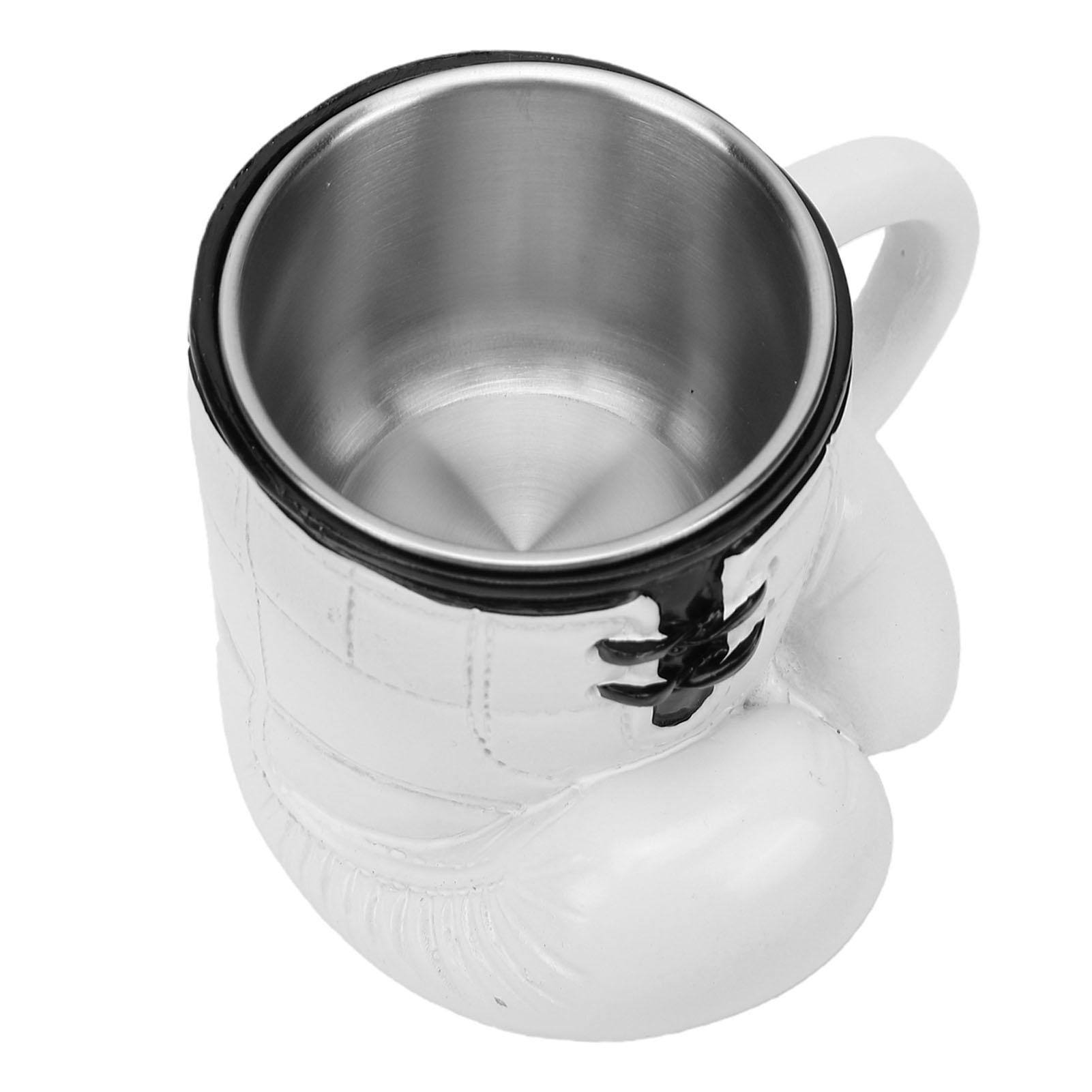 

Boxing Glove Mug Resin Stainless Steel Novelty Boxing Coffee Mug Funny Tea Cup for Men Boyfriend Birthday Gifts білий