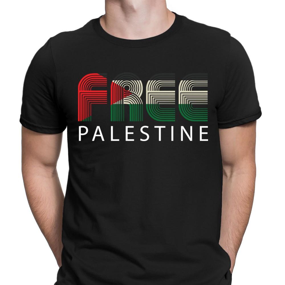 Free Palestine T-Shirt Save Gaza Solidarity Freedom Palestinian Flag Tee #PD54