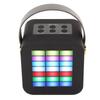 Children Mini Karaoke Machine BT 5.3 LED Lighting Effects Wireless Bluetooth Speaker with 2 Micropho