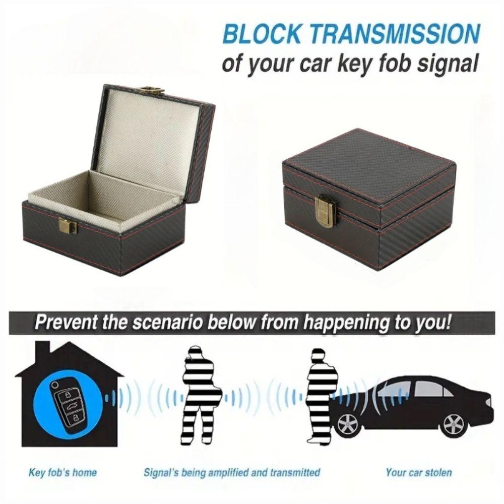

Key Fob Protector Signal Blocker Anti-Theft Signal Blocker Cage Durable Faraday Box Car Keys чорний
