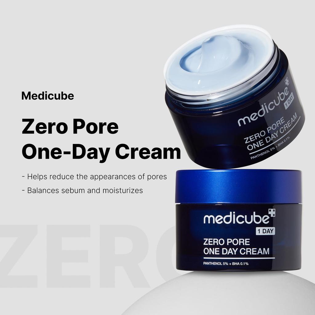 Medicube Zero Pore One-day Cream with Panthenol and Salicylic Acid for Pore Elasticity Care, 50ml