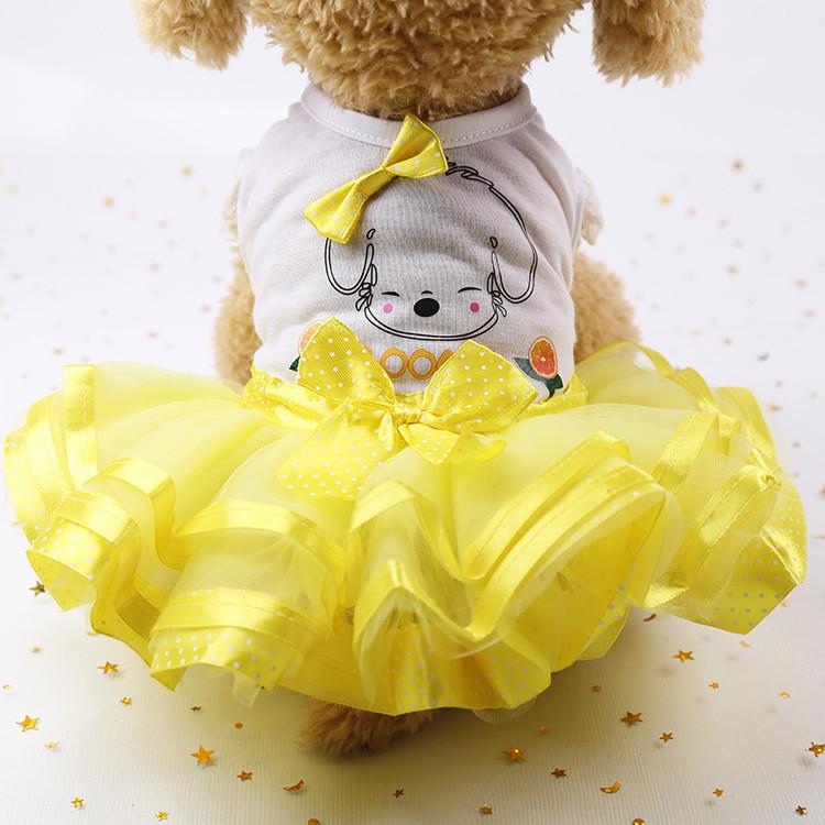 Spring And Summer Dog Dress Pet Fluffy Fruit Skirt Size Dog Dress Supplies Pet Clothing