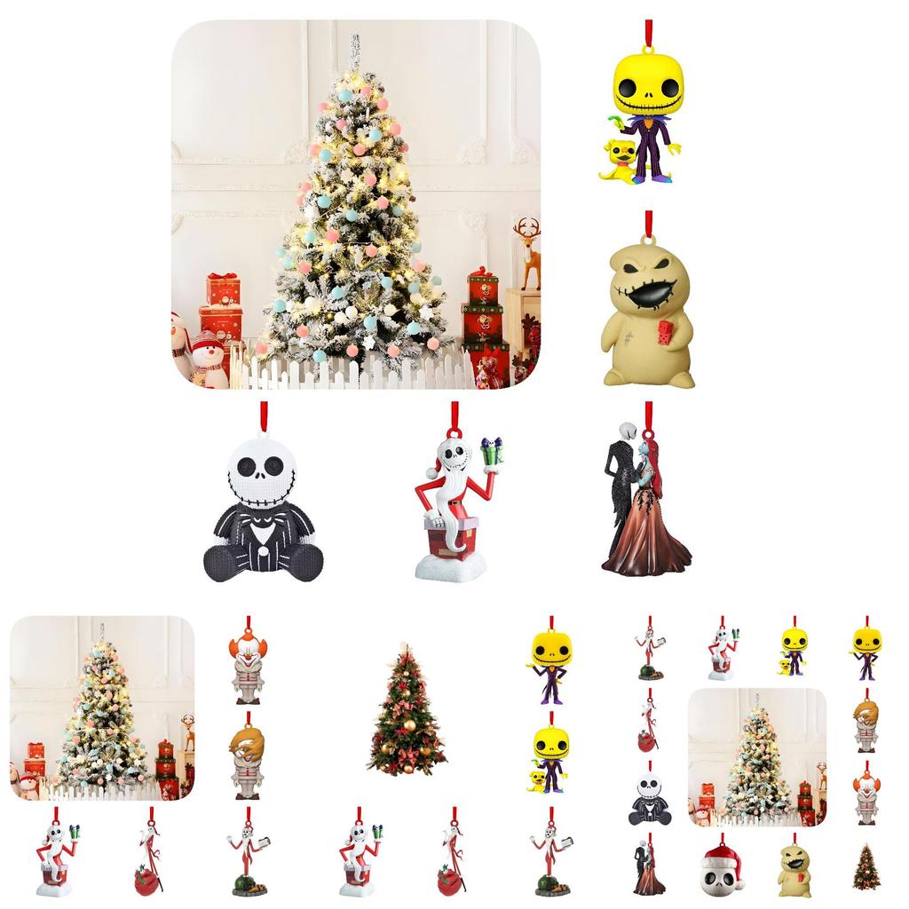 Unique Acrylic Christmas Ornaments With Nightmare Before Christmas Theme For Holiday Decor