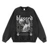 Unisex Oversized Cotton Hoodie With Vintage Print - Loose Fit Streetwear Sweatshirt Men Women