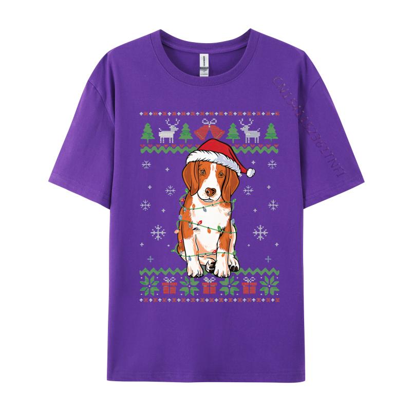 Beagle Christmas Ugly Dog Lover Tshirts Print Men TShirt Fashion Design Tops Tee Black Shirt Graphic Tees