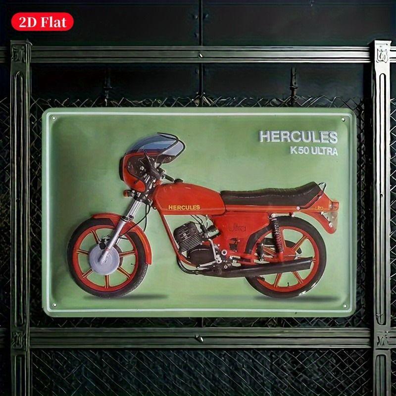Vintage Tin Sign Retro Motorcycle Garage Wall Decor Bar Man Cave Artwork