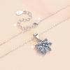 1CT D Color VVS1 Moissanite Snowflake Pendant Necklace Elegant Jewelry GRA Certified S925 Sterling Silver for Women