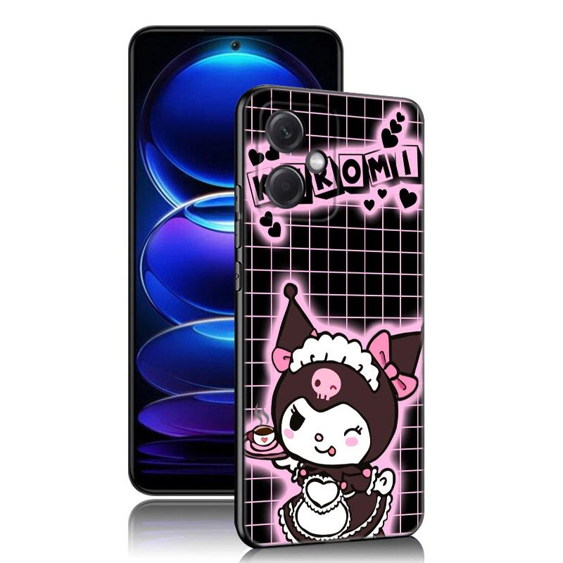 Carina Cover Nera in Silicone Sanrio Kuromi per Telefono Xiaomi Redmi Note 10 11 11S 12 13 4G 8 9 11T Pro 5G Plus 8T 9S 10S 12S