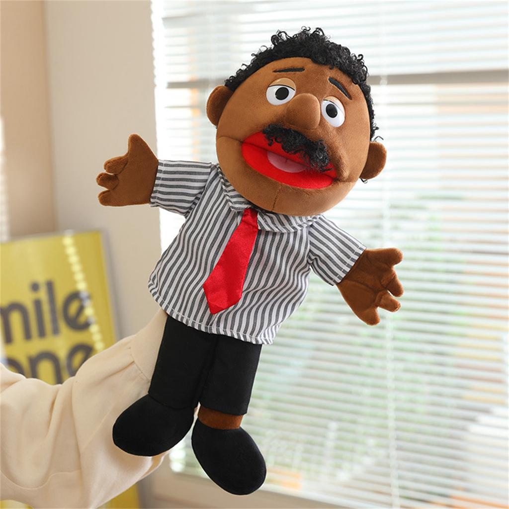 Marionnette à main Family à bouche ouverte pour tout le corps, Jouet en peluche, Marionnette Accessoire de spectacle pour maternelle, Marionnette pour enfants