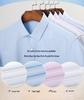 Men's Long Sleeve White Striped Professional Shirt - Ideal for Business, Casual, Interview, or Workwear (Logo Available)