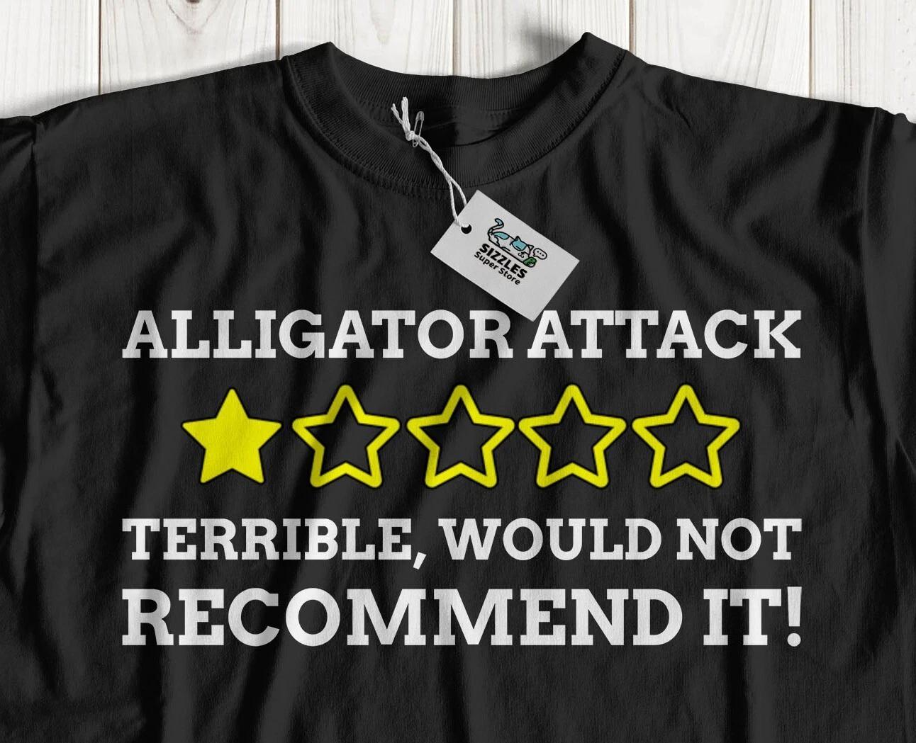 

Unisex Funny Alligator Attack T-Shirt Florida Swamp Gifts Injury Joke Tee 4XL