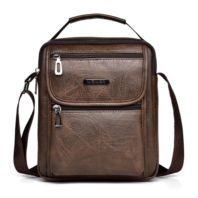 New portable shoulder bag for men's crossbody bag that can hold an 8-inch computer