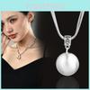 Elegant Pearl Necklace For Women With Luxurious Geometric Design And Crystal Pendant