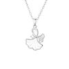 Ginkgo Leaf Silver Necklace, Pendant Necklace