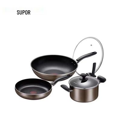 SUPOR Fire Red Dot 3-Piece Cookware Set