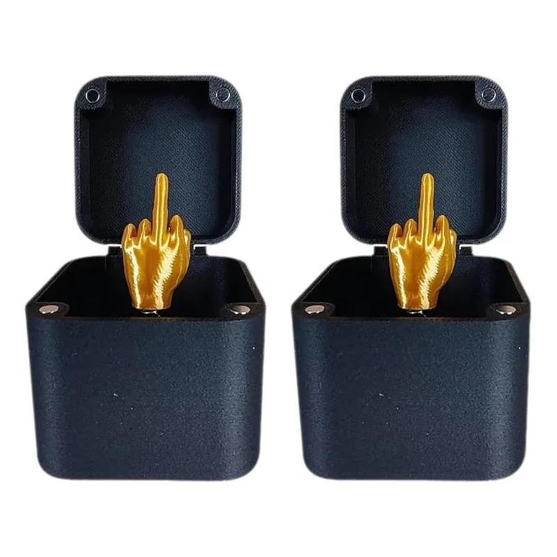 Vyskakovací dárková krabička s prostředníčkem z krabice Kreativní dekorace na stůl a domů Dárky Novinka s prostředníčkem Vánoční vtipný žertovný dárek