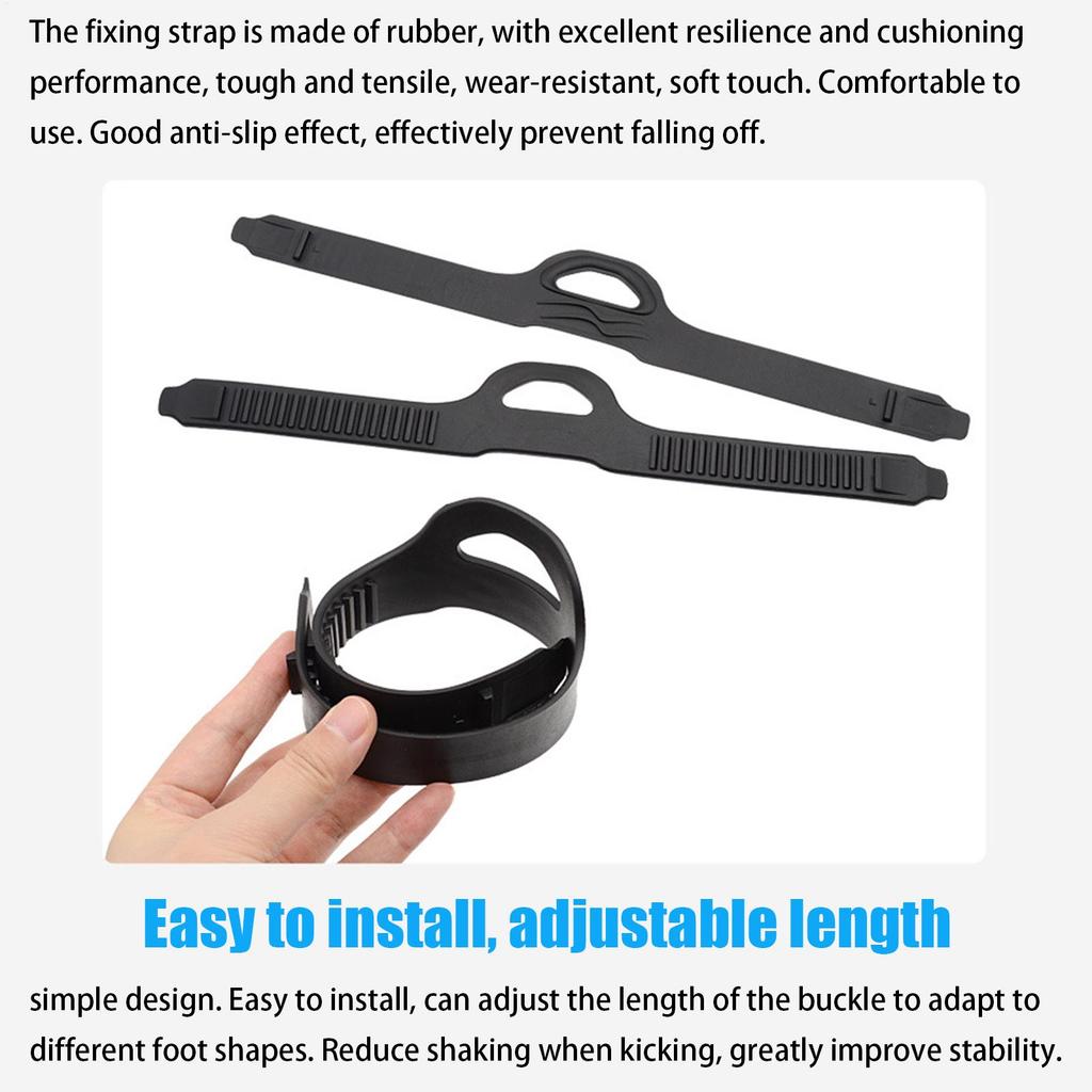 Swimming Fin Strap Flippers Fin Strap Adjustable Rubber Fin Flippers Strap Swimming Scuba Diving Diving Buckle Strap Accessories