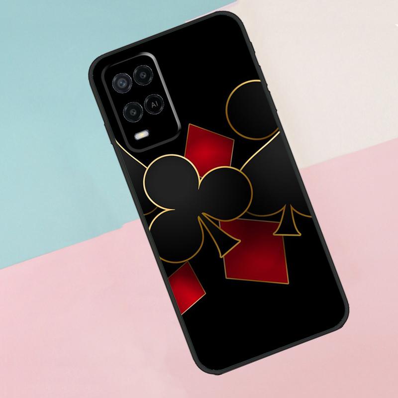 Poker Playing Card For Oppo A40 A60 A80 A18 A38 A58 A78 A98 A79 A16 A76 A96 A15 A74 A94 A54 A77 A17 Phone Case