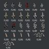 Shiny Rhinestone Snake-Shaped 3D Nail Art Accessories