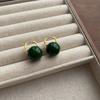 Classic retro geometric enamel glazed earrings simple low-key earrings high-end exquisite earrings