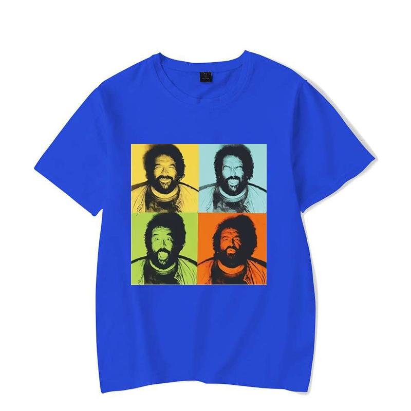 Bud Spencer Camiseta Pop Art T-skjorte for menn/kvinner Herre T-skjorte kortermet trykk Uformell Breaking Bad Print T-skjorte for menn