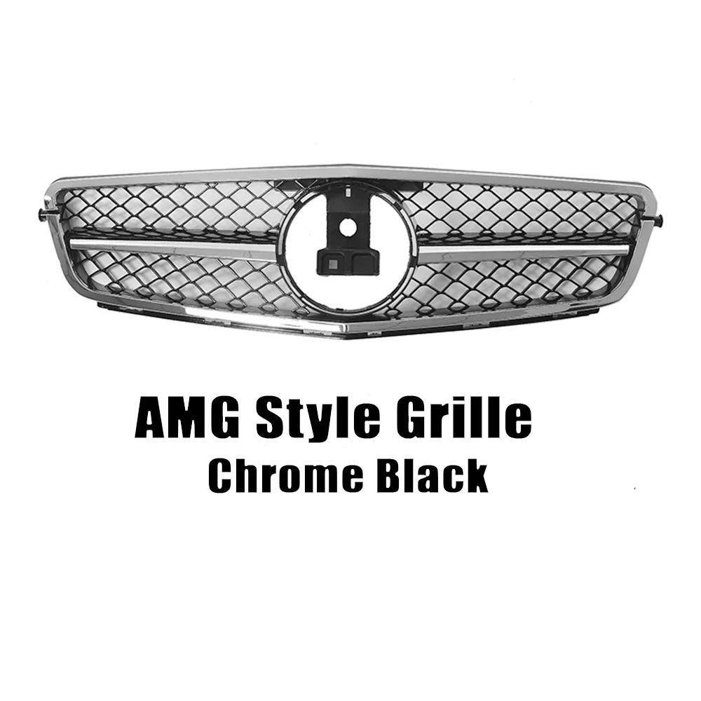 XVIP AMG Style Front Bumper Grille For Mercedes Benz C-Class W204 2008-2014 C180 C200 C350 S204 Glossy Black GTR Style Grille