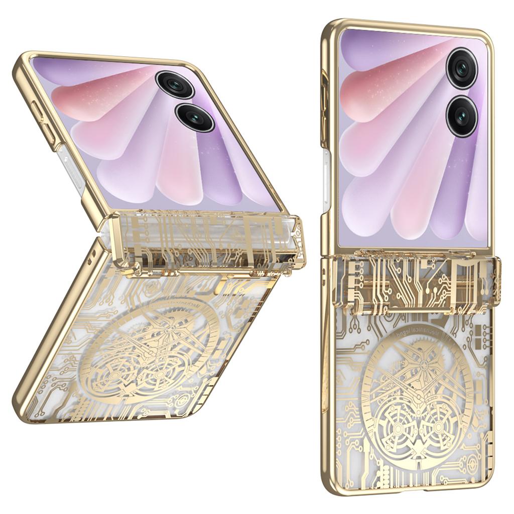 For Honor Magic V Flip 2 Case Mechanical Legend Electroplating PC Phone Cover