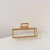 Square Half Gold Metal Hair Clip Hairpin