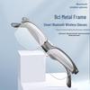 AI Smart Bluetooth Glasses: Gold Open-Ear, Anti-Blue Light, Translation, Calls, Music