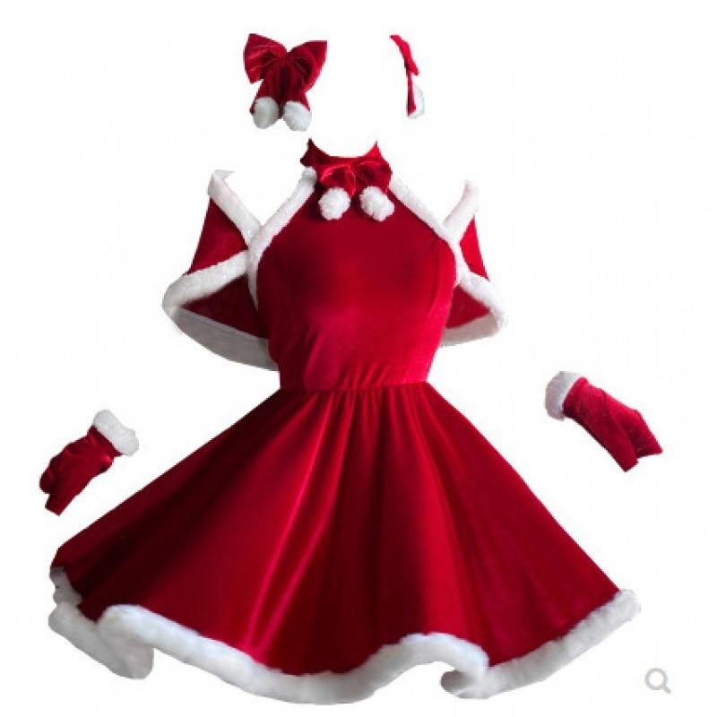 Sexy nightclub party uniform lure or holiday themed costume a maid new suit christmas dress dress girl