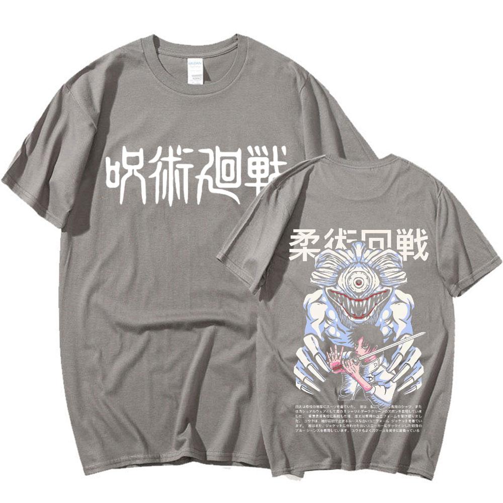 Harajuku Anime Jujutsu Kaisen Yuta Okkotsu Manga T-shirts med grafiska tryck för herr, dam bomull, kortärmade sommar-tröjor Oversized Streetwear