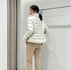 Autumn and winter new rabbit fur stand-up collar white duck down jacket women's short European loose and versatile warm jacket