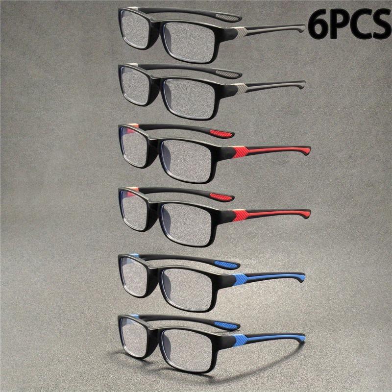 

6 Pairs of Men s Elegant Anti Blue Reading Glasses Suitable for Digital Screens and Outdoor Use Computer Goggles 1.5