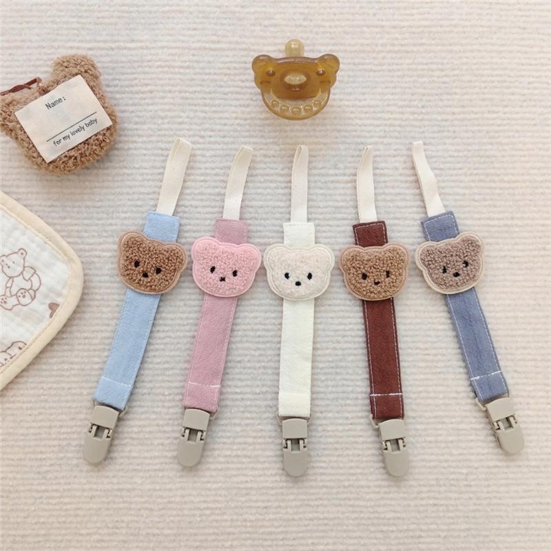 Sevimli Ayı Bebek Emzikleri Kayışları Emzik Klipsleri Tutucular Düşme Önleyici Zincir Karikatür Diş Çıkarma Klipsi Diş Kaşıyıcı Oyuncak Emzik Emzik Askısı