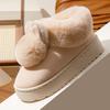 Thick-soled Bag and Cotton Slippers for Winter Wear, Non-slip and Piled Thickened Home Warm Plush Cotton Shoes