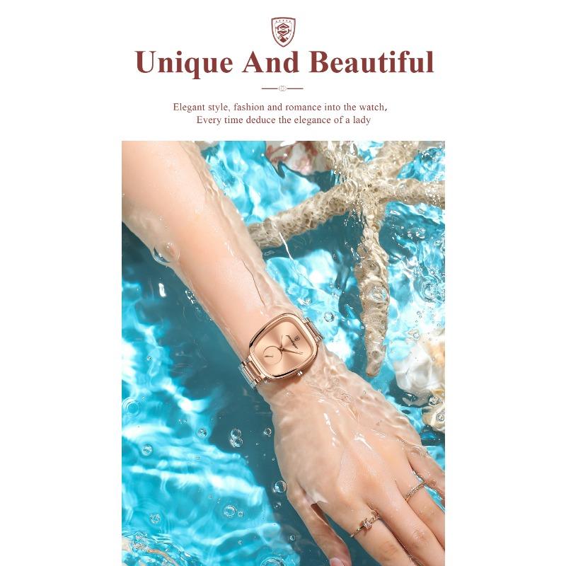 POEDAGAR Top Fashion Woman Wristwatch Waterproof Stainless Steel Quartz Ladies Watch Luxury Elegant Watches Female