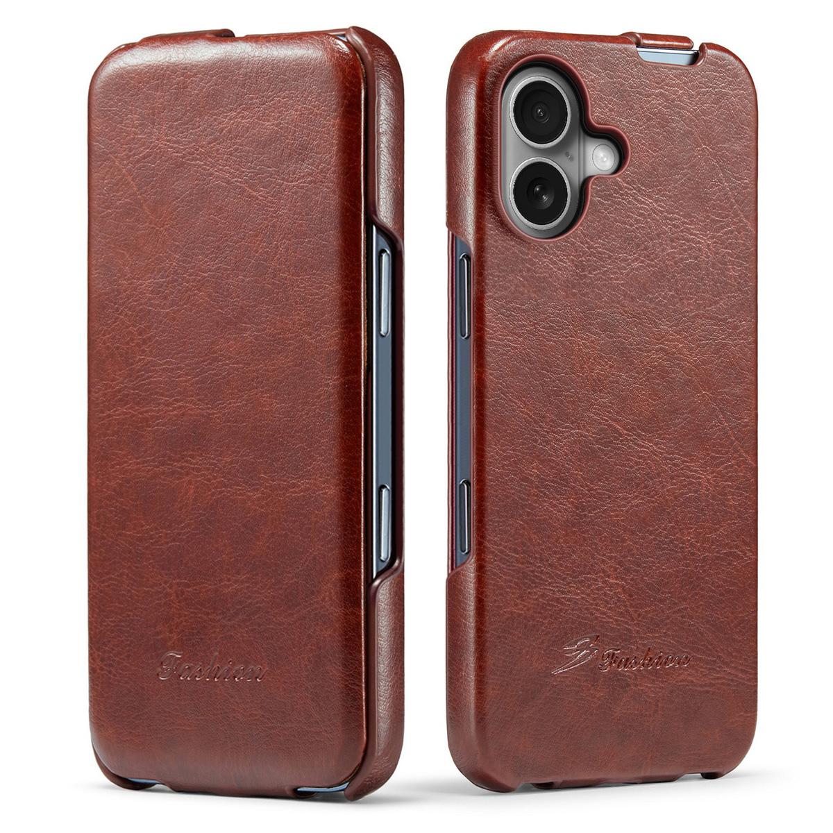

For iPhone 17 Case Vertical Flip PU Leather + PC Phone Cover
