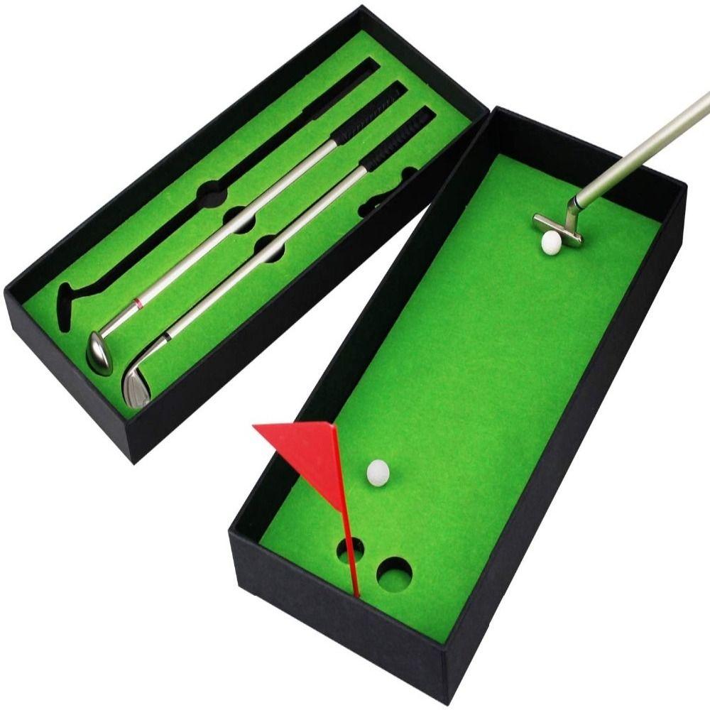 Golf Club Gift Black/Red/Blue Ink Golf Shaped Ballpoint Pen Neutral Pen Golf Putter Pen Set Gel Pen