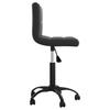 Vidaxl Swivel Office Chair, Black, Upholstered with Velvet