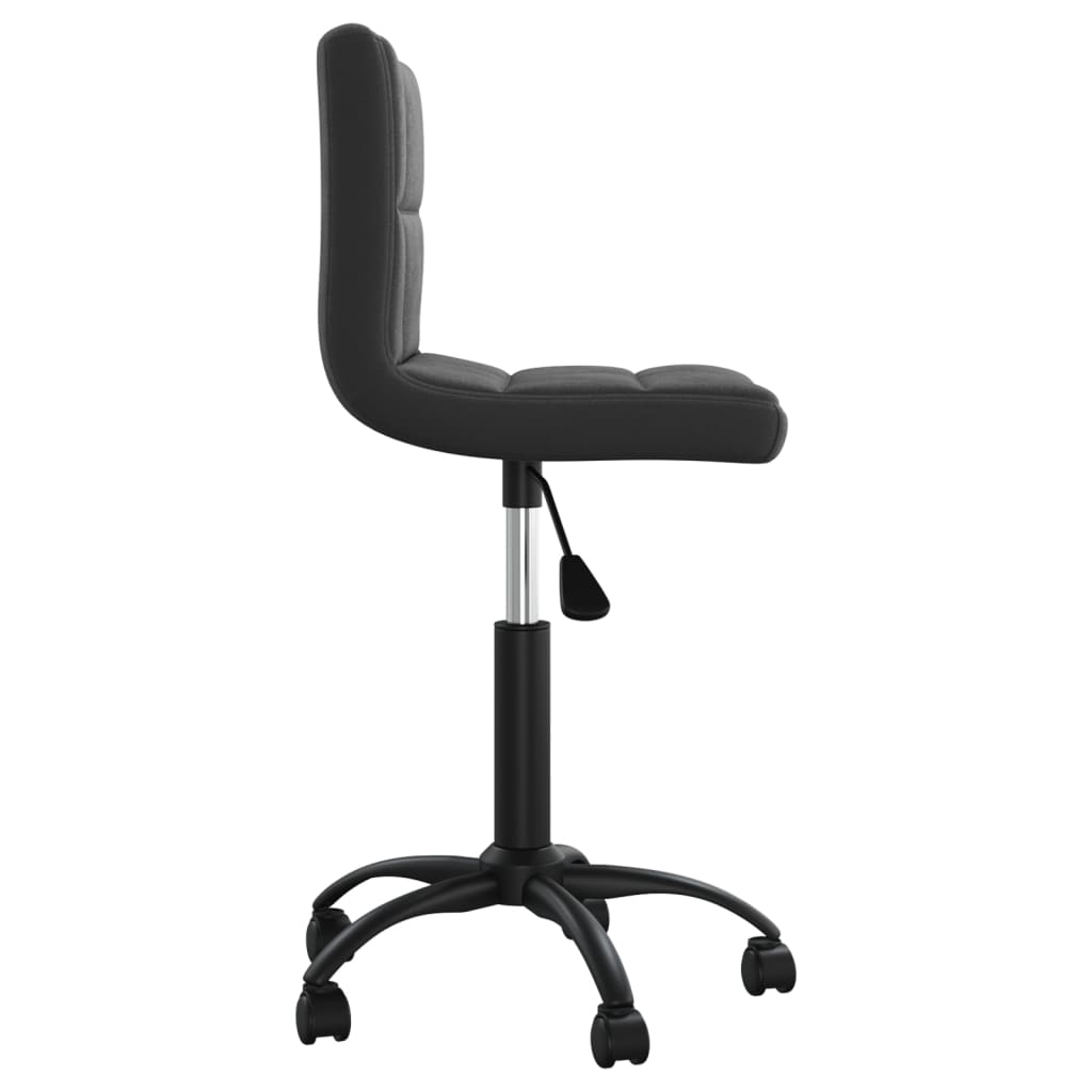 Vidaxl Swivel Office Chair, Black, Upholstered with Velvet