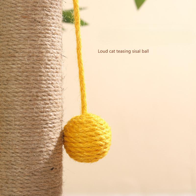 Lemon Tree Cat Scratcher Kitten Scratching Post with Natural Sisal Rope for Indoor Cats Claw Scratcher Vertical Green Cat Tree with Dangling
