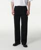 One-Pleat Wide Denim Slacks [Black]