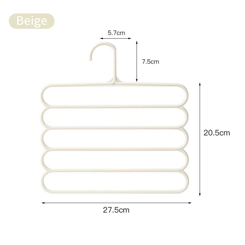 5 Layers Pants Towel Scarfs Racks Storage Clothes Hangers Trousers Hangers Organizers Holders Closet Storage Organization