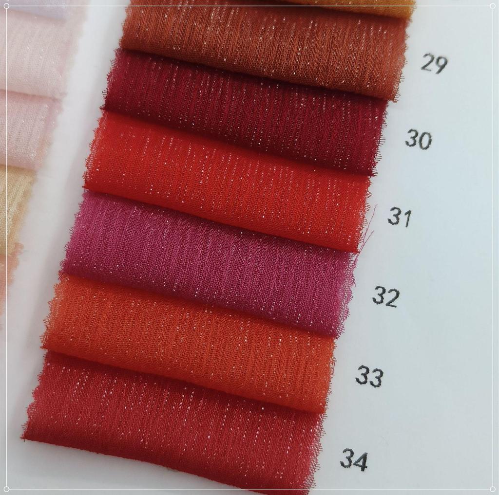 Silver Silk Crepe Skirt Fabric with Glittering Yarn - Lolita Chiffon Hanfu for Spring/Summer Women's Fashion