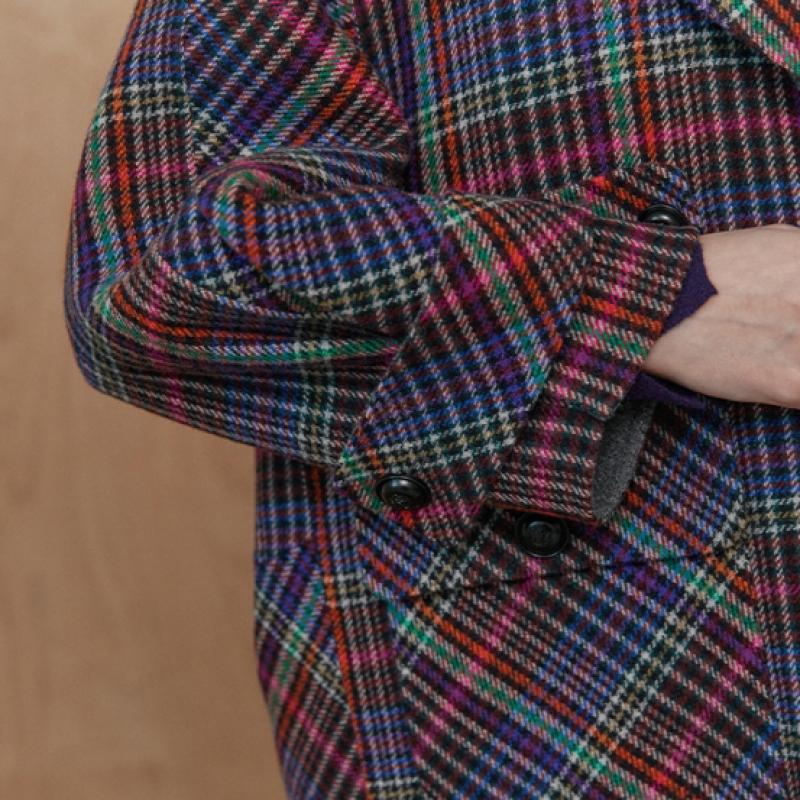 Maxza Multi Check Half Handmade Coat Cc10hc307on