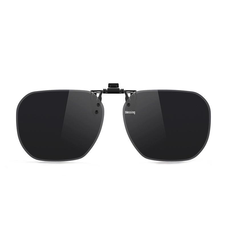 Occhiali da Sole Polarizzati Clip-On Ribaltabili da Uomo - Protezione UV per la Guida Giorno/Notte