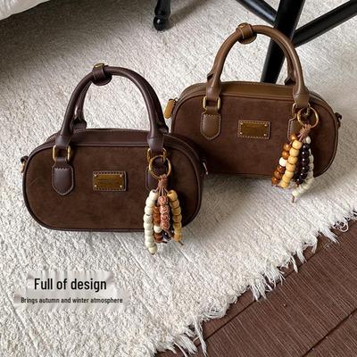 Autumn/Winter 2025 Luxury Boston Crossbody Bag for Women - Niche Design, Leather