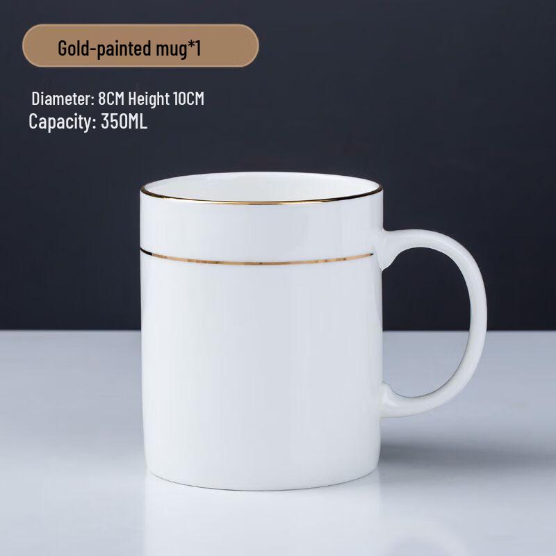 TXRMDX Bone China Mug with Lid and Saucer